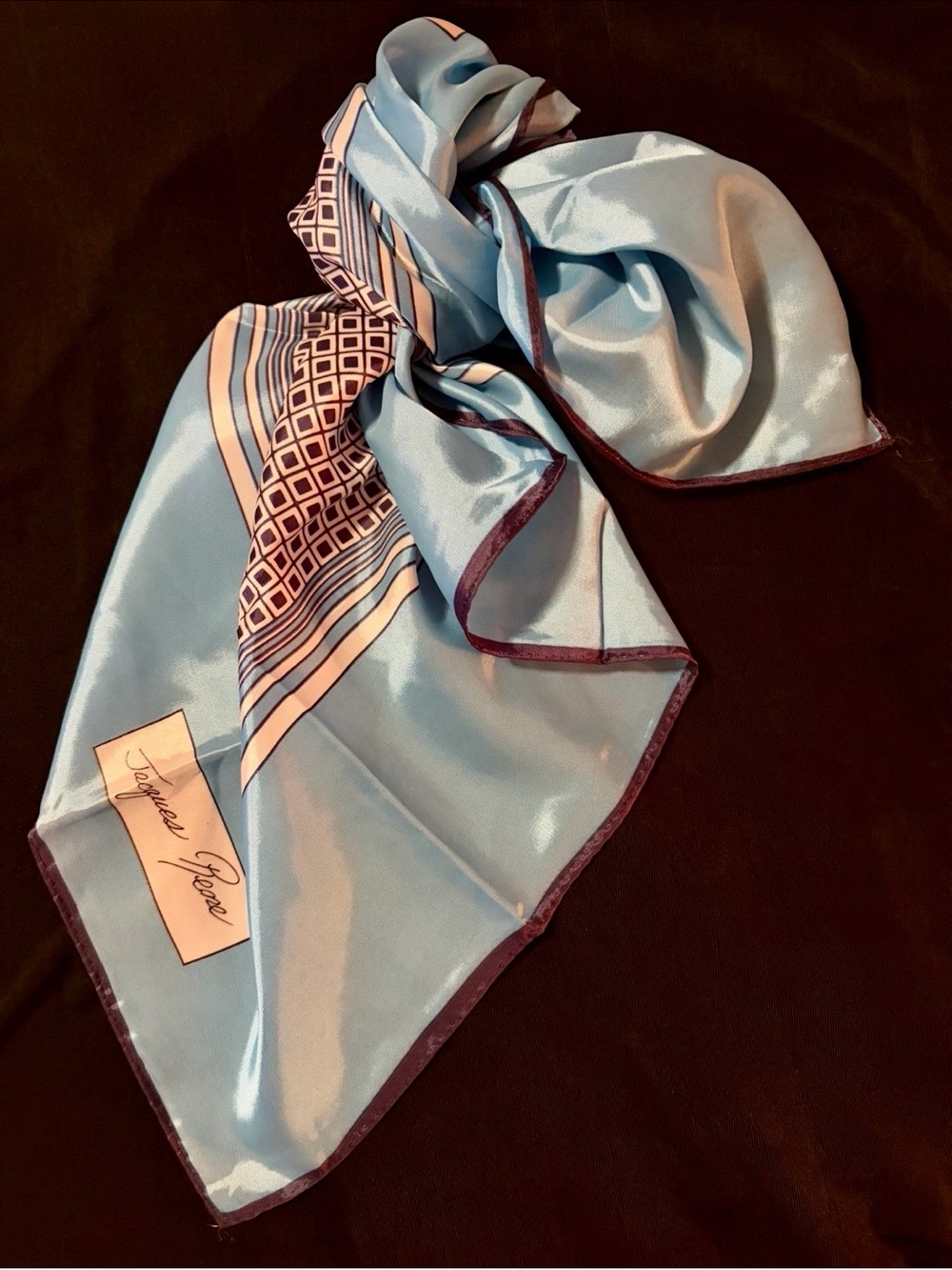 Jacques Rene Geometric Print Scarf Made in Japan-New